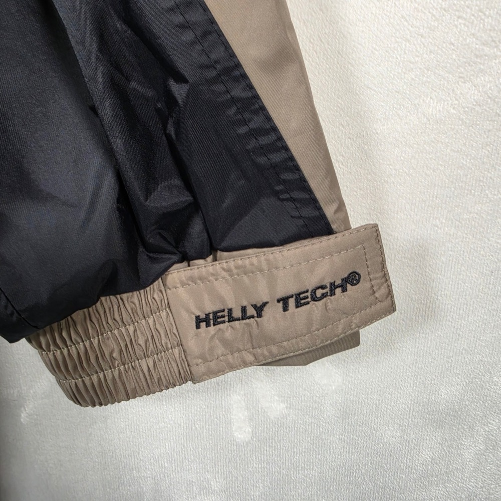 Vintage Helly Hansen Helly Tech Jacket Men's XL Tan Black Sailing Gorpcore - Picture 12 of 16